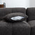 Gray Teddy Fleece Sectional Sofa with Multi-Functional Storage Ottoman