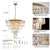 Aestin's 23.6-Inch 4 Tier Golden Modern Crystal Chandelier