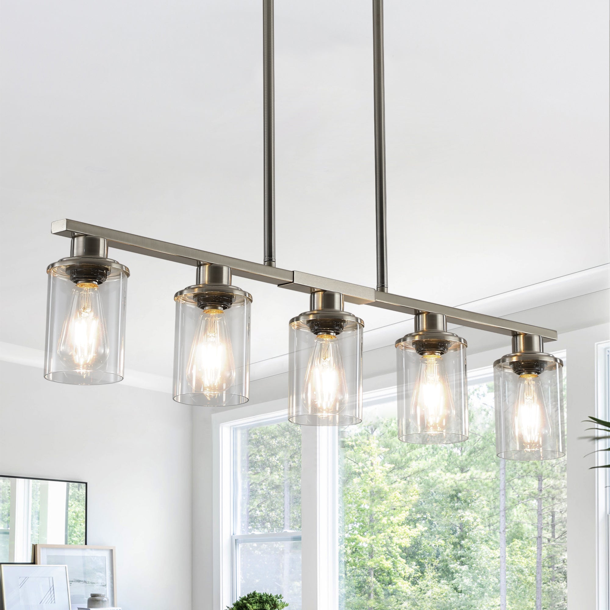 Brushed Nickel 5-Light Chandelier