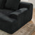 Durban 4-Seat Velvet Modular Sofa in Black