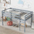 Gray Twin Loft Bed with Ladder in Rubber Wood