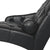 Black Faux Leather Chaise Lounge Arm Chair