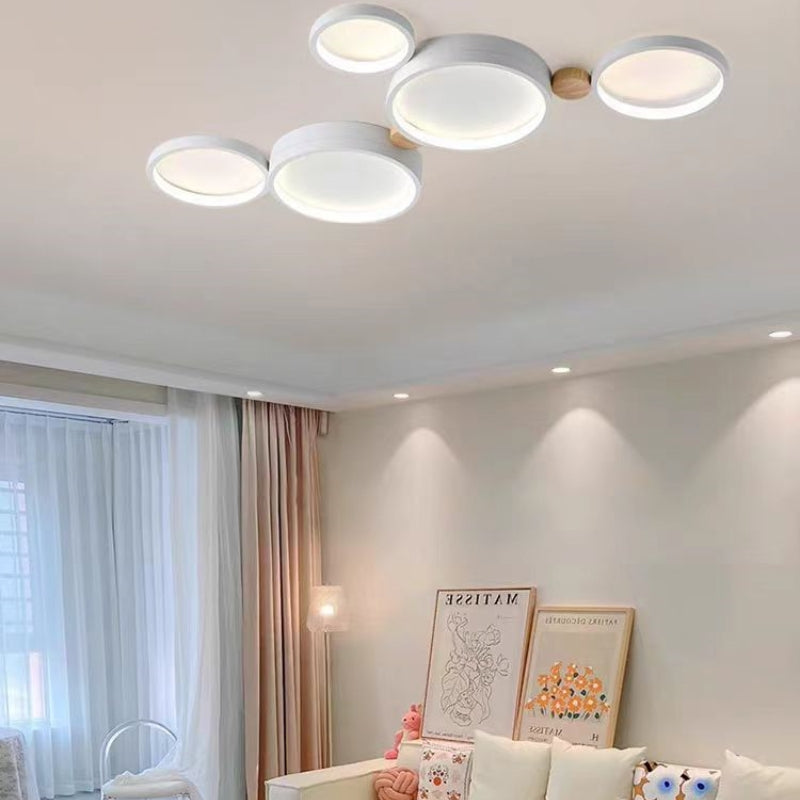 Contemporary Round Flush Mount Ceiling Light