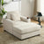 39.7" Cream Oversized Chaise Lounger