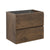 Wall Mount Cabinet Without Basin With Two Drawers Pre-Assembled In Walnut Color