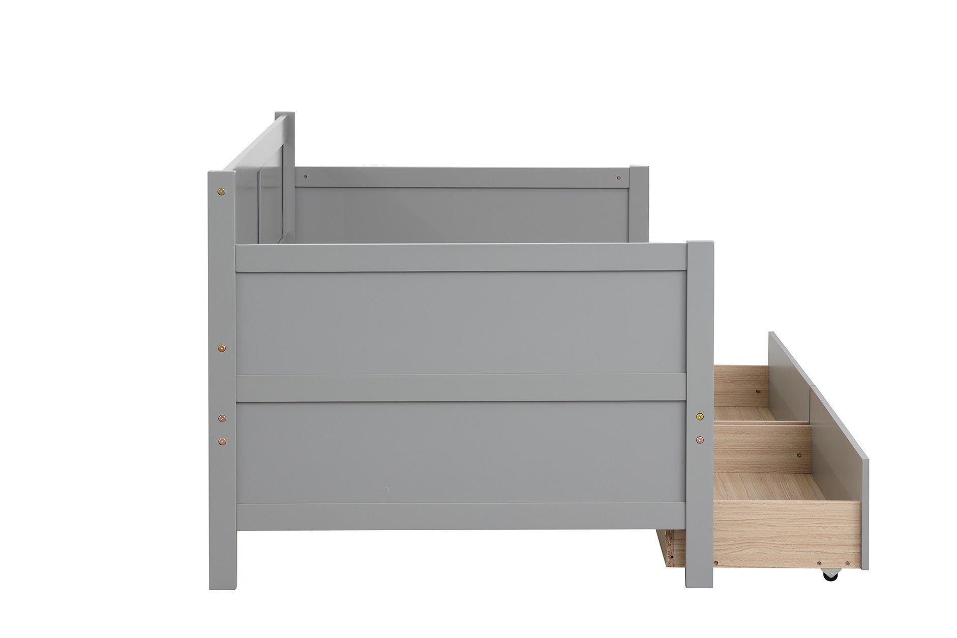 Gray Twin Daybed with Storage Drawers