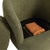 Dark Green Upholstered Swivel Accent Chair