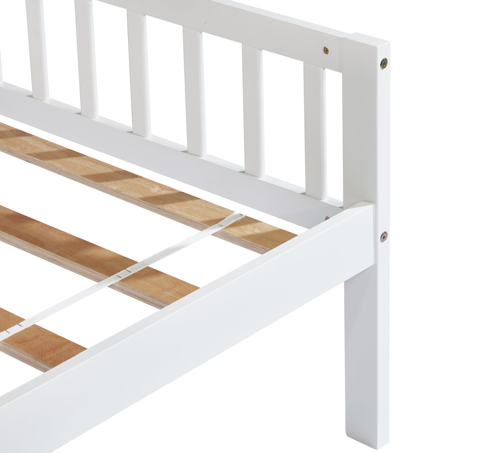 Twin-Size Pine Wood Daybed with Two Storage Drawers In White