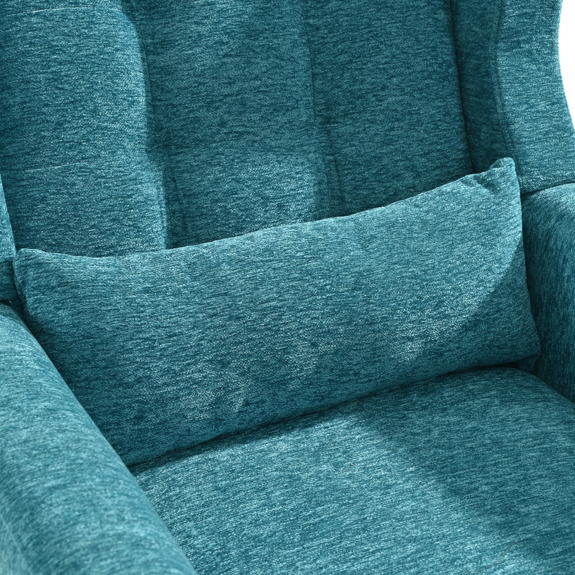 Modern Mid Century Accent Chair In Teal Chenille