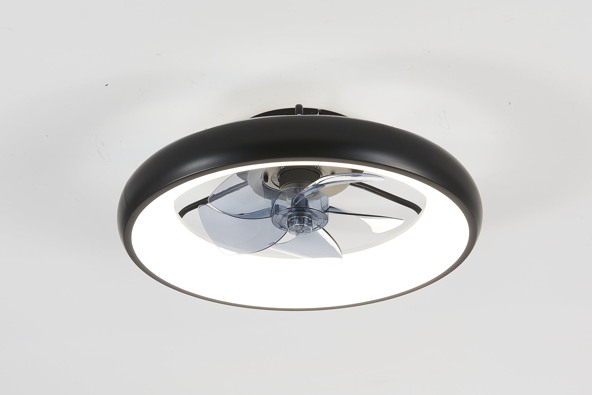 19.7-Inch Black Dimmable LED Ceiling Fan Light