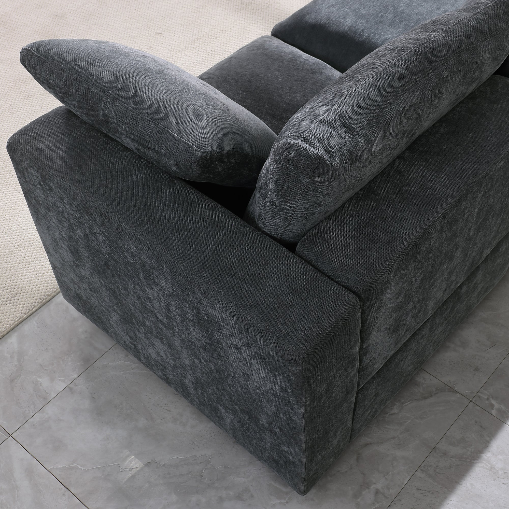 Montreal U-Shaped Modular Sofa in Grey