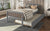 Gray Twin Platform Bed with Trundle, Headboard and Footboard