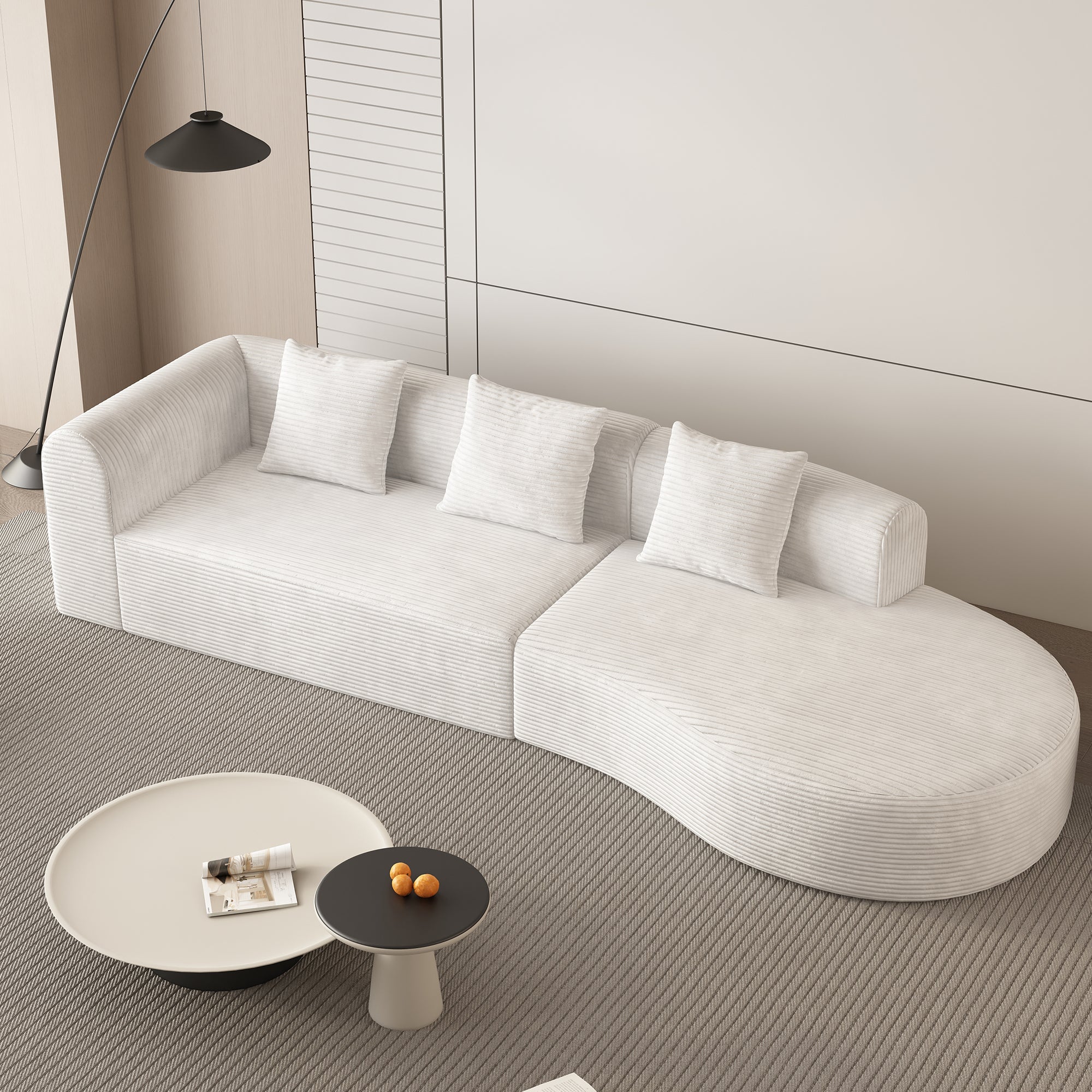 Helsinki Minimalist Modular Sofa in White