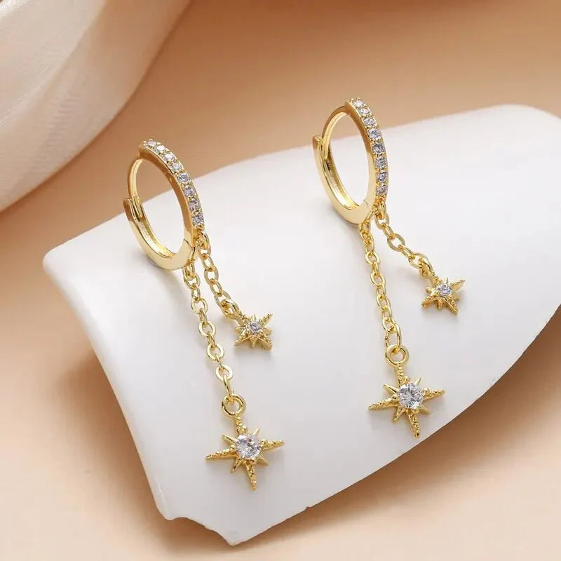 Celestial diamond hoop earrings 172307