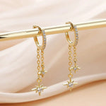 Load image into Gallery viewer, Celestial Diamond Hoop Earrings
