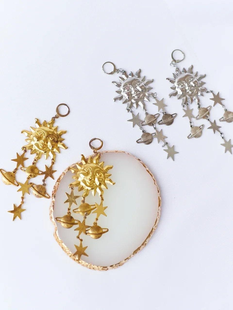 Celestials Star Astrology Sun Earrings