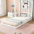 White Twin House-Shaped Roof Headboard Toddler Floor Bed