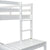 White Twin High Loft Bed with Ladder Landing Platform, Ladders, and Guardrails