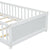 White Twin Toddler Floor Platform Bed with Built-in Book Storage Rack and Door