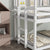 Twin House Loft Bed with Semi-Enclosed Roof and Built-in Bookshelves