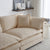 Modern Accent Chair with Ottoman - Beige Chenille Upholstered Living Room Club Chair