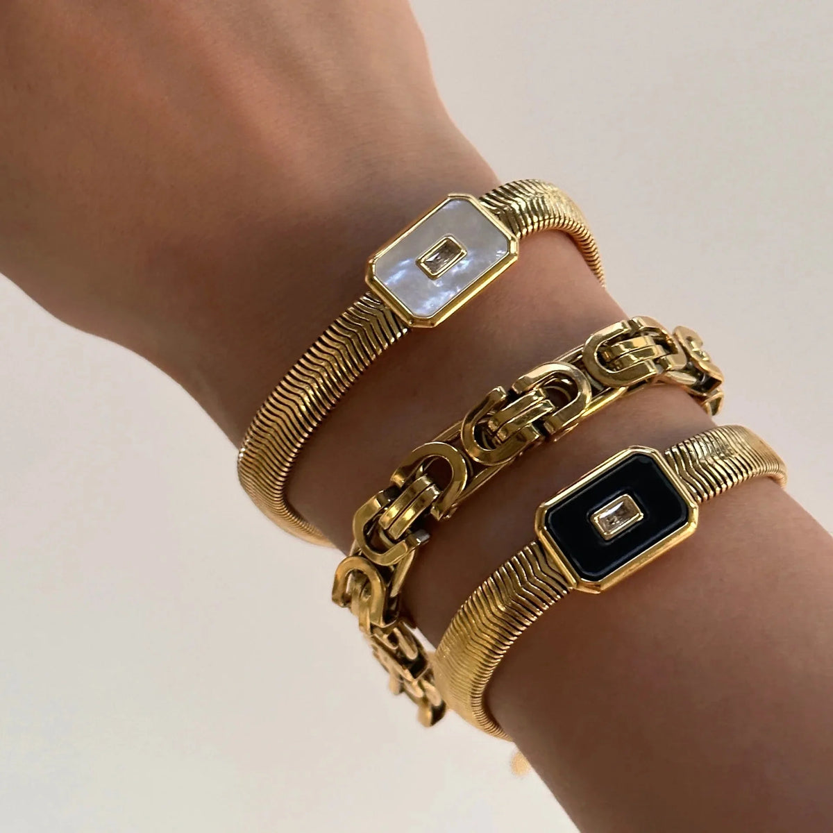 Chunky chain herringbone bracelets 858018