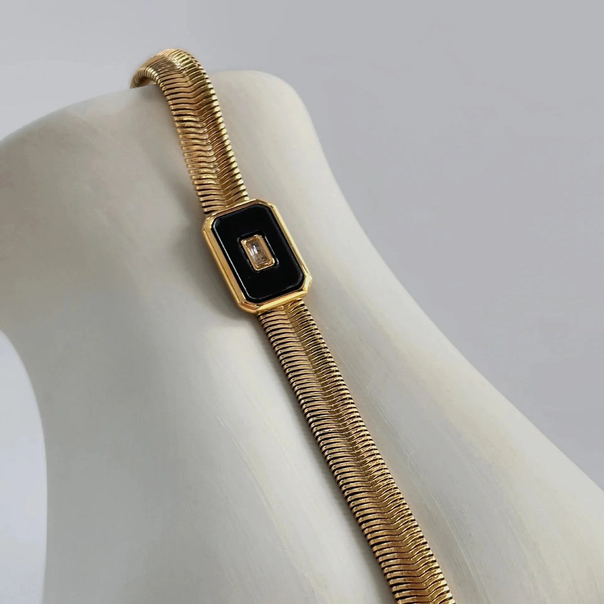Chunky chain & herringbone bracelets