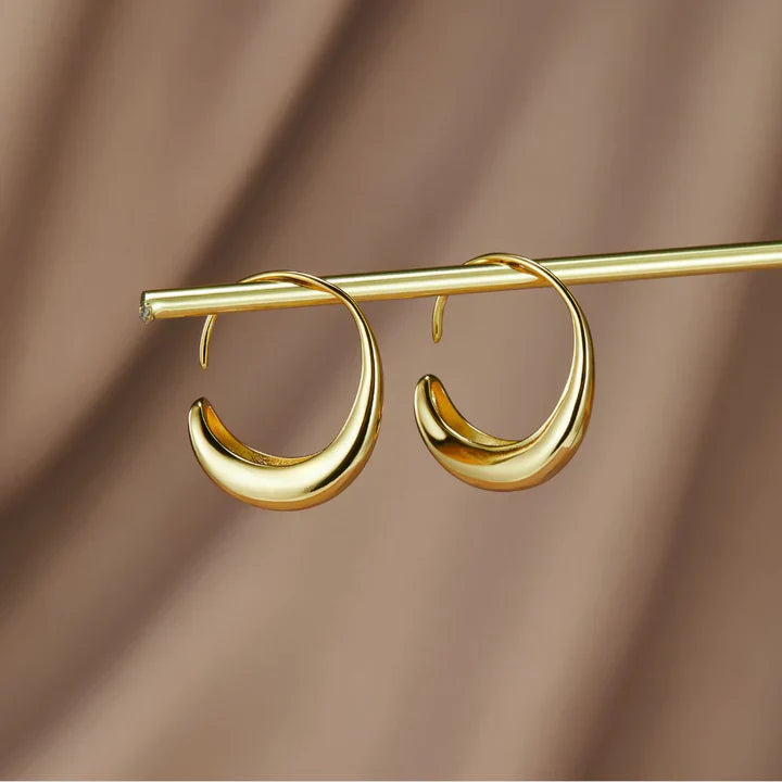 Classic Drop Earrings Vintage Gold Hoop Earring