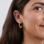 Load image into Gallery viewer, Classic Drop Earrings Vintage Gold Hoop Earring
