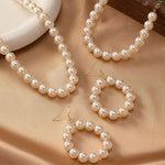 Load image into Gallery viewer, Classy Beaded Pearl Necklace, Bracelet, and Earring Set
