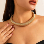 Load image into Gallery viewer, Classy Chunky Textured Choker Necklace
