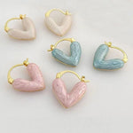 Load image into Gallery viewer, Classy Enamel Heart Earrings
