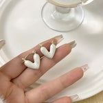Load image into Gallery viewer, Classy Enamel Heart Earrings
