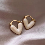 Load image into Gallery viewer, Classy Enamel Heart Earrings
