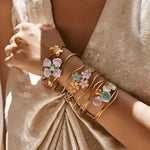 Load image into Gallery viewer, Classy Floral Bangle Bracelets
