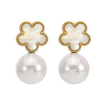 Load image into Gallery viewer, Classy Floral Pearl Ball Earrings
