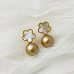 Load image into Gallery viewer, Classy Floral Pearl Ball Earrings
