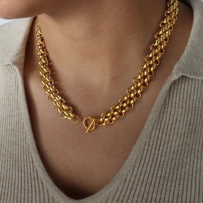 Classy rice bead necklace and bracelet set 134813