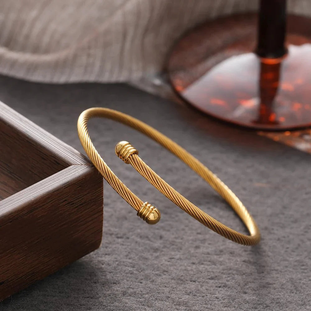 Classy Twisted Bangle Bracelet