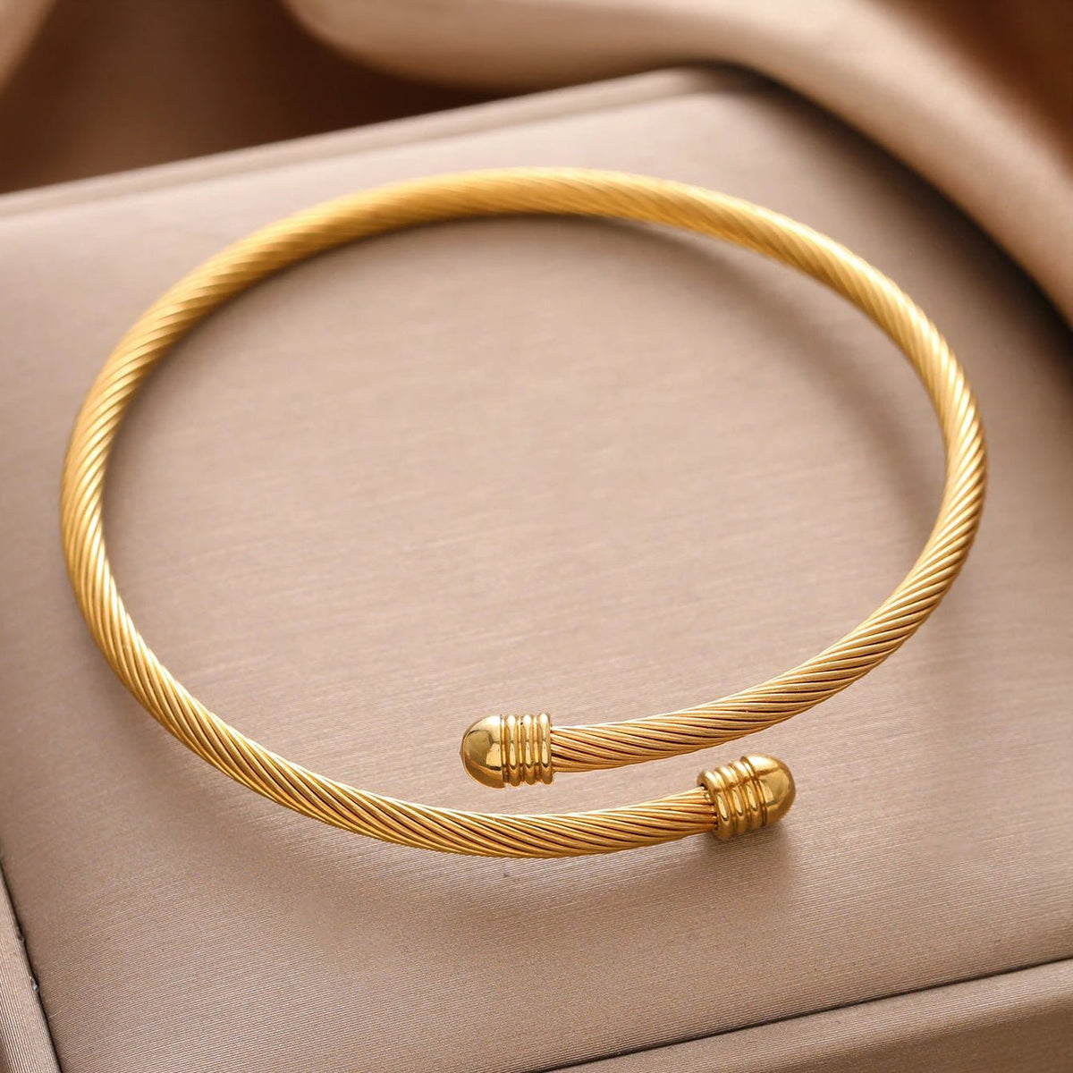 Classy twisted bangle bracelet
