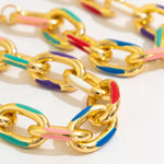 Load image into Gallery viewer, Colorful Chain Bracelet and Necklace Set
