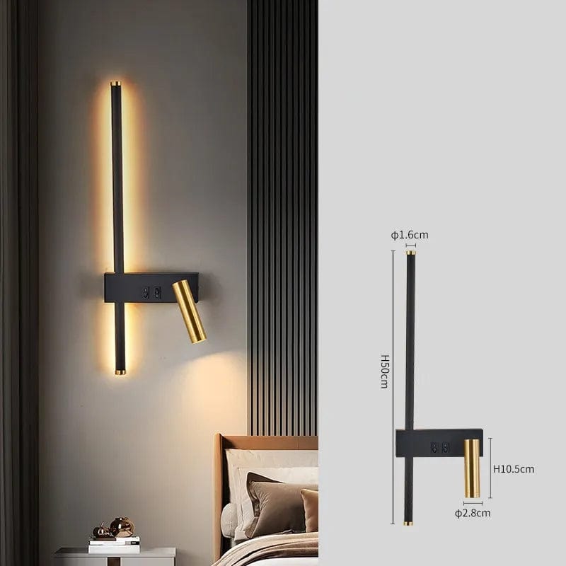 Comfortable Coast A / Warm White (2700-3500K) Wall lamp Nordic modern creative led simple living room sofa background wall decorative lamp reading lamp bedroom bedside lamp