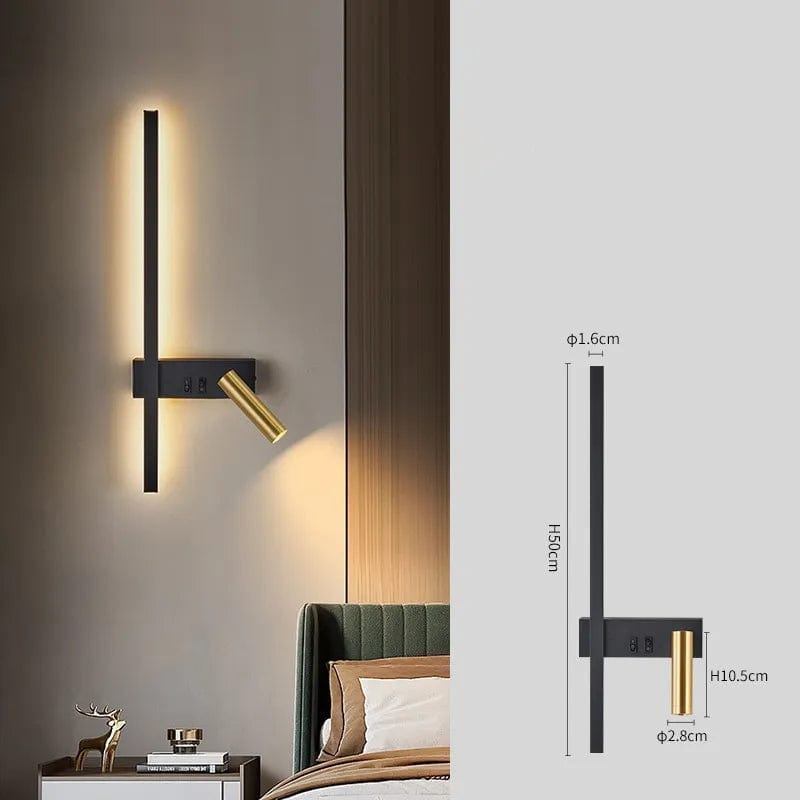 Comfortable Coast C / Warm White (2700-3500K) Wall lamp Nordic modern creative led simple living room sofa background wall decorative lamp reading lamp bedroom bedside lamp