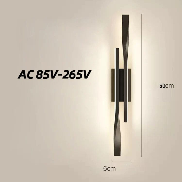 Comfortable Coast Long strip wall lamp light luxury creative room bedroom bedside lamp simple modern Nordic living room TV wall lamp