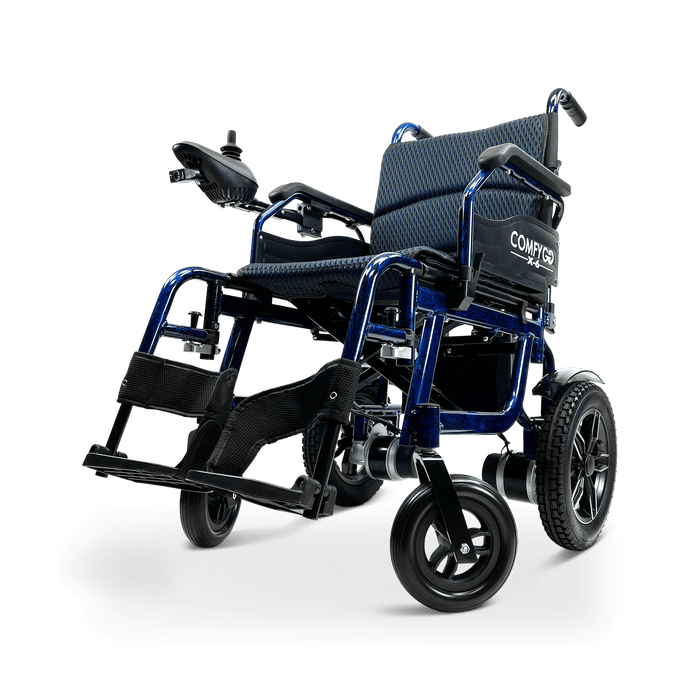 COMFYGO Power Chairs Blue ComfyGo X-6 Lightweight Folding Electric Chair - CGX6LFEC