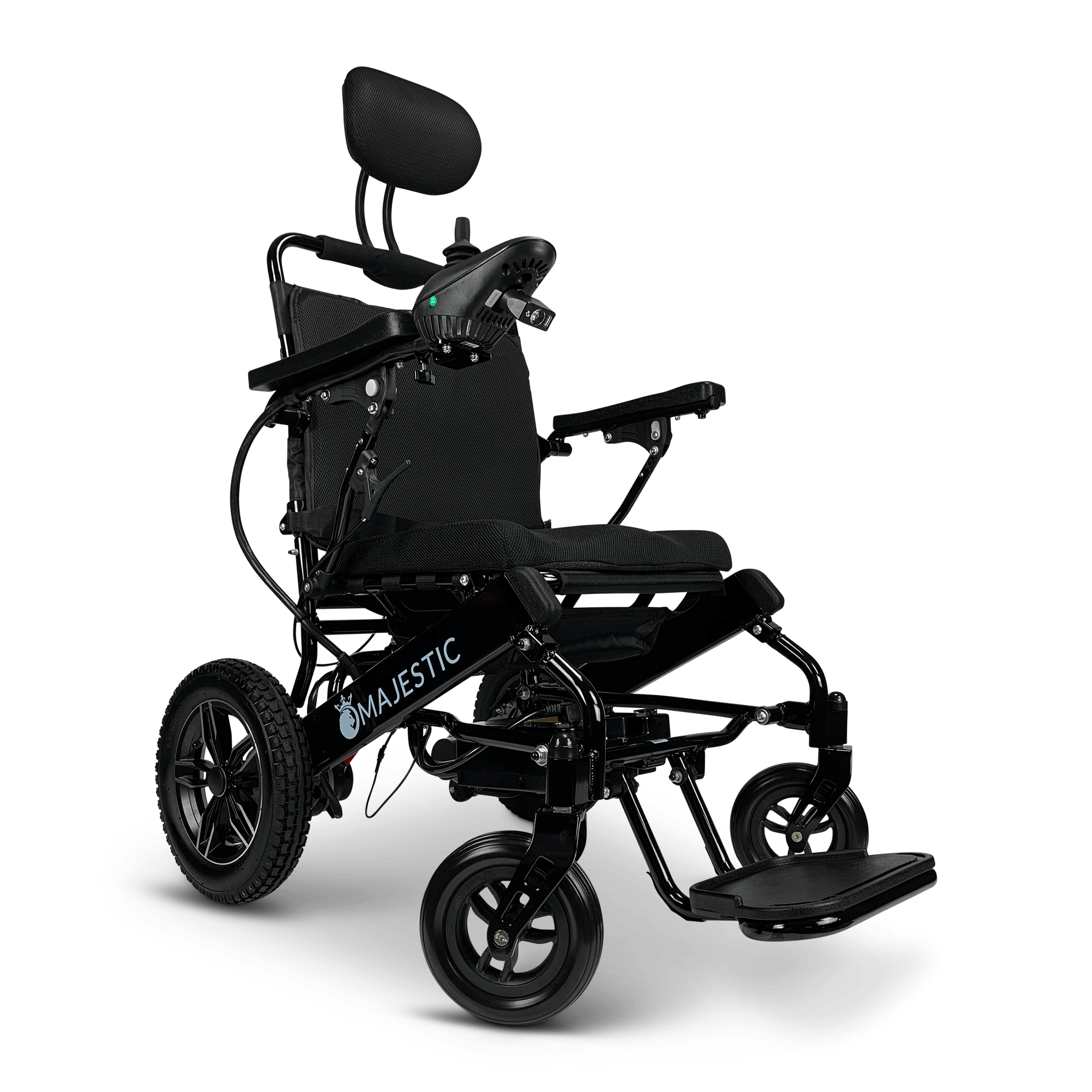 COMFYGO Power Wheelchair Black ComfyGo Majestic IQ-8000 Remote Controlled Folding Lightweight Electric Wheelchair- CGMI8RCFLEW