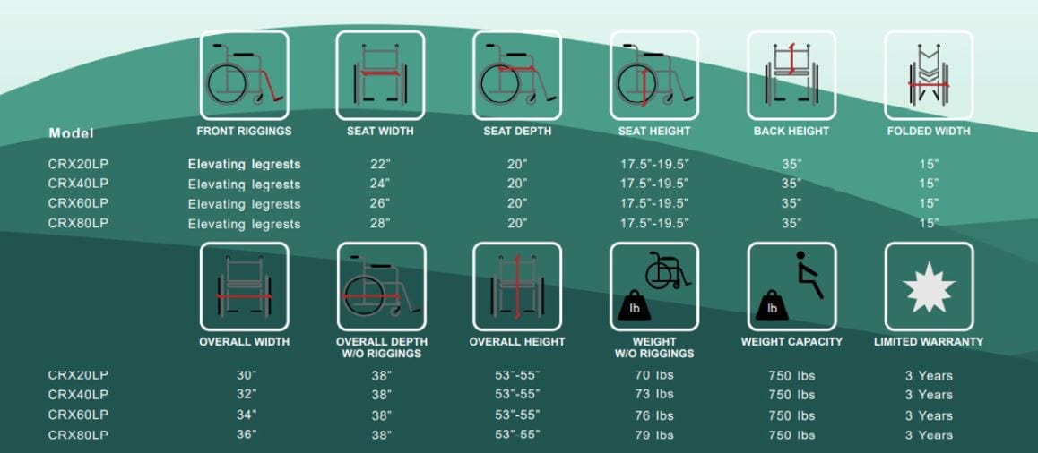 COSTCARE Costcare - RECLINING BARIATRIC WHEELCHAIR - CRX20LP