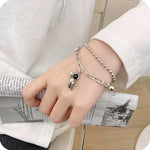 Load image into Gallery viewer, Couples Astronaut Magnetic Heart Bracelet Set
