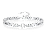 Load image into Gallery viewer, Couples Letter Initial Cuban Bracelet
