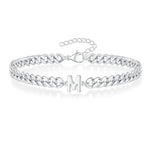 Load image into Gallery viewer, Couples Letter Initial Cuban Bracelet

